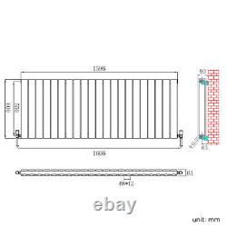 Vertical Horizontal Radiator Flat Panel Central Heating Rads 1800/1600/600mm