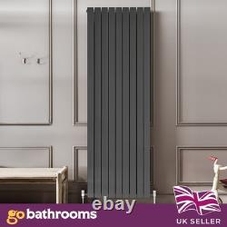 Vertical Radiator Anthracite Grey Flat Column Double Panel Radiator 1800 x 610mm