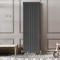 Vertical Radiator Anthracite Grey Flat Column Double Panel Radiator 1800 x 610mm