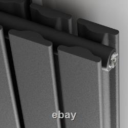 Vertical Radiator Anthracite Grey Flat Column Double Panel Radiator 1800 x 610mm