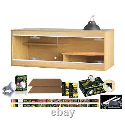 Vivexotic Viva Bearded Dragon Oak Vivarium Starter Kit Cabinet Light Lamp Bulb