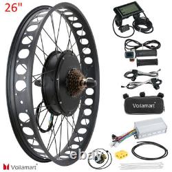 Voilamart 26x4.0 Fat Tire Ebike Motor Conversion Kit Bicycle Rear Wheel with LCD