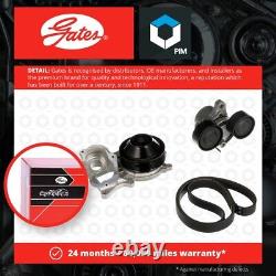 Water Pump & Aux Belt Kit fits BMW 320D 2.0D 04 to 13 N47D20C Drive Gates New