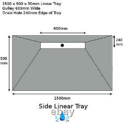 Wet Room Kit Wetroom Linear Drain Various Sizes Walk in Shower Level Floor (Y/L)