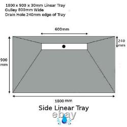 Wet Room Kit Wetroom Linear Drain Various Sizes Walk in Shower Level Floor (Y/L)