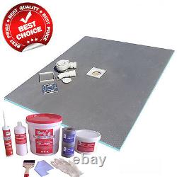 Wet Room Wetroom Shower Tray Kit 20mm All sizes of Kits available (Red Kit)