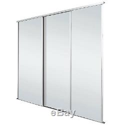 White Frame Mirror Sliding Wardrobe Doors Kit Free Delivery 5 Kit Sizes