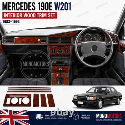 Wood Look Dash Trim Kit For Mercedes 190e W201 Rhd 25pcs 1983-1993