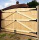 Wooden Driveway Gates! 6ft Highest Point 6ft Wide (3ft Each Gate) Free Fixing Kit
