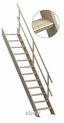 Wooden Staircase Kit Loft Space Saver Stairs Ladder 60cm width + Anti-Slip Steps