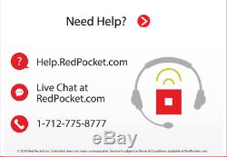 20 $ / Mo Prepaid Rouge Pocket Plan Pour Téléphone Sans Fil + Kit Unlmtd Tout 5gb Lte