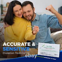 50 Tests d'Ovulation de Fertilité Kits de Test Urinaire à Domicile Sensibilité 30mIU UNE ÉTAPE
