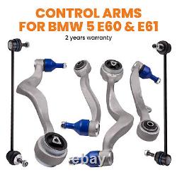 6 pièces de bras de contrôle de suspension inférieure avant pour BMW Série 5 E60 M Sport