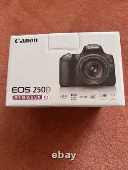Appareil photo reflex numérique Canon EOS 250D 24,1 MP noir avec kit EF-S 18-55 mm III - Neuf