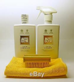 Autoglym Nettoyant Cuir & Care Baume Kit Avec Brosse Et Microfibre