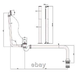 Baignoire à rouleau de luxe avec kit de vidange autonome, gaines de baignoire chromées + bouchon + piège