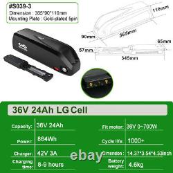 Batterie Ebike 25Ah 24Ah 20Ah 60V 52V 48V Li-Ion pour kit moteur 2000W + chargeur