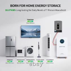 Batterie de stockage d’énergie solaire PV LiFePO4 au lithium 16,07 kWh 48 V, batterie de stockage 51,2 V 314 Ah