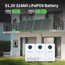Batterie de stockage d’énergie solaire PV LiFePO4 au lithium 16,07 kWh 48 V, batterie de stockage 51,2 V 314 Ah