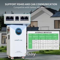 Batterie de stockage d’énergie solaire PV LiFePO4 au lithium 16,07 kWh 48 V, batterie de stockage 51,2 V 314 Ah