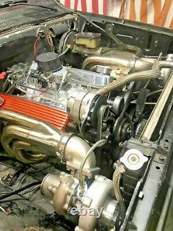 Bbc T4 Twin Turbo Kit Pour Gmc Gm Chevy Big Block 427 454 396 502 572 1200ch