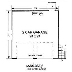 Black Canyon 24x24 Garage Customisable Shell Kit Barn-dominium, Prêt À Construire