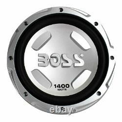 Boss Audio 12 1400w Subwoofer, Amplificateur 1500w Avec Kit D'amplificateur Et Boîtier Qpower 12