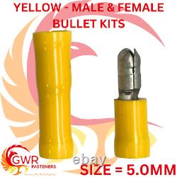 Connecteur de sertissage de fil rouge, bleu et jaune pour bornes électriques de kit mâle et femelle