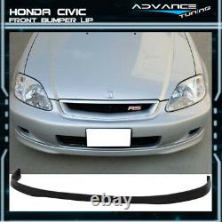 Convient 99-00 Honda CIVIC Ek Oe Factory Si Style Bumper Avant Lip Kit Diffuseur Pu