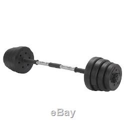 Deluxe 30 KG Haltères Paire De Poids Barbell / Haltères Body Building Set Kit Gym