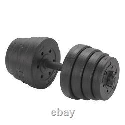 Deluxe 30kg Haltères Paire De Poids Barbell / Dumbells Body Building Set Gym Kit