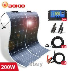 Dokio 100w 12v 200w Kit De Panneau Solaire Mono-flexible Pour Caravane/voiture/maison