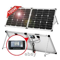 Dokio 100w 12v Panneau Solaire Pliable Pour Batterie De Voiture/campeur/rv/accueil/jardin