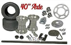 Drift Trike 40 Kit D'essieu Avec Pneus Et Jantes # 40 Chaîne Sprocket Roues Paquet Partie