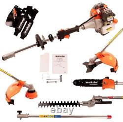 ESkde MT52-S23 5 en 1 outil multifonction de jardin à essence 52 cc débroussailleuse, coupe-bordures, taille-haies
