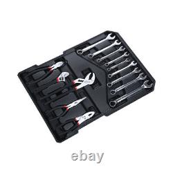 Ensemble d'outils de 810 pièces avec boîte de rangement, valise pour mécaniciens avec roulettes, chariot à outils