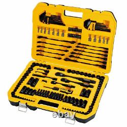 Ensemble de clés à douille DEWALT 184 pièces pour mécaniciens, ensemble de clés, cliquet, chromé noir, neuf