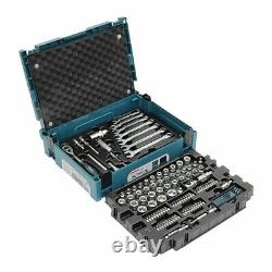 Ensemble de maintenance générale Makita 120 pièces - Ensemble de clés, douilles et tournevis + Makpac