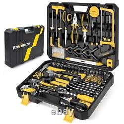 Ensemble de trousse à outils, kit de 218 pièces pour la maison avec rangement