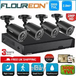 Floureon 8ch 1080n 5in1 Ahd Dvr 3000tvl Kits De Système De Sécurité Extérieurs Pour Caméra De Vidéosurveillance