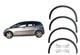 Honda Jazz Mk2 Ailes Neuves Garnitures D'arc De Roue Avant Arrière Kit Noir Mat '08-14