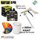 Kit Tintable Raptor 3,8l (4 Bouteilles) Upol + Pistolet Shutz + Lot De Peinture 500ml