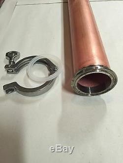 Kit De Fûts De Bière Diy 2 Tuyaux En Cuivre Pot De Moonshine Pot Toujours Distillant Colonne Tri Clamp
