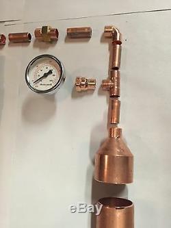 Kit De Fûts De Bière Diy 2 Tuyaux En Cuivre Pot De Moonshine Pot Toujours Distillant Colonne Tri Clamp