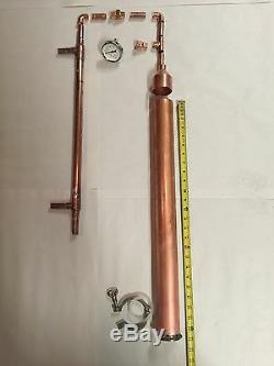 Kit De Fûts De Bière Diy 2 Tuyaux En Cuivre Pot De Moonshine Pot Toujours Distillant Colonne Tri Clamp