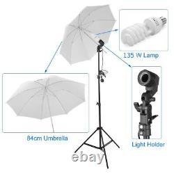 Kit d'éclairage parapluie Softbox Studio de photographie 1125W avec support de fond