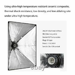 Kit d'éclairage parapluie Softbox Studio de photographie 1125W avec support de fond