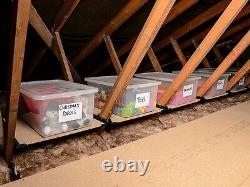 Kit d'étagère en poutre de plafond avec planches, parfait pour le stockage dans le grenier