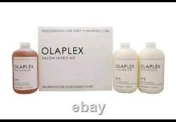 Kit d'introduction Olaplex Salon, N° 1 Multiplicateur de liens + 2x Perfecteur de liens N° 2, 525ml NOUVEAU