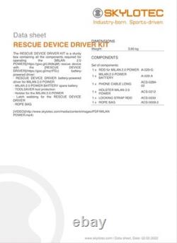 Kit de Pilotage de Dispositif de Sauvetage SKYLOTEC Milan 2.0 Power SET260 Neuf